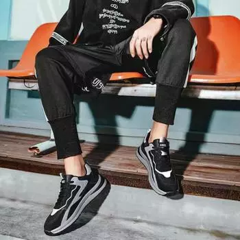 Fashion Men s Casual Sneakers Mesh Summer Thick Platform Male Shoes Low Price Cheap Liquidation Comfortable On Clearance Korean Style 39