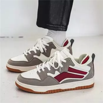 Fashion Men s Casual Sneakers Mixed Colors Skateboard Flats Shoes Male Tennis Sport Running Shoe Non-slip Jogging Walking Trainers 37 46 37 белый