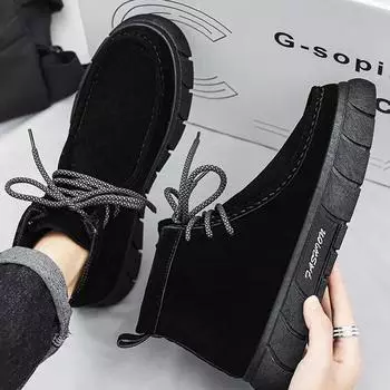 Fashion Men s Fashion Outdoor Ankle Boots Autumn High-top Lace-up Trendy Casual Shoes Comfortable and Wear-resistant Male Tooling Boots 39 коричневый