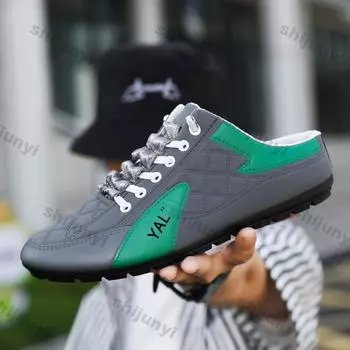 Fashion Men s Fashion Soft-soled Half Slippers Men Trendy Casual Shoes Soft Sole Non-slip Shoes New Outdoor Walking Shoes Zapatos Hombre 39