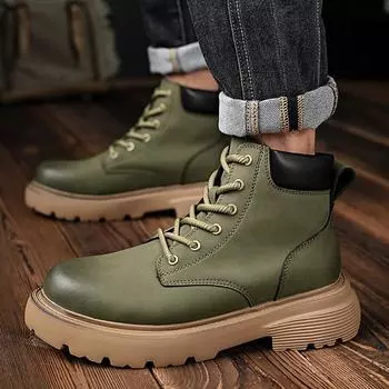 Fashion Men s formal boots Fashionable British design style Outdoor motorcycle Daily Office Business Party Quality Youth Adult Shoes 38 коричневый