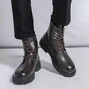 Fashion Men s formal boots Fashionable minimalist gentleman style Leisure Business Party Daily office Outdoor wedding leather shoes 38 коричневый