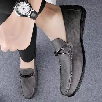 Fashion Men s High Quality Driving Shoes Comfortable Mens Slip on Flats Italian Men Handmade Loafers Genuine Leather Formal Casual Shoes 37 коричневый