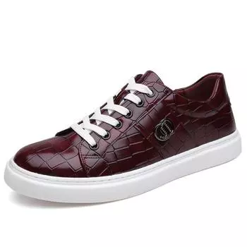 Fashion Men s Leather Casual Shoes Big Size 48 Luxury Designer Board Shoes Man Brand Shoes Lace-up Flat Summer Sneakers For Man 38