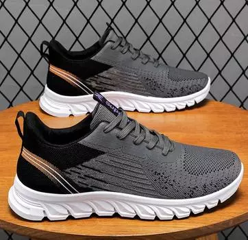 Fashion Men s New Fashion Black Versatile Casual Shoes Mesh Summer Breathable Outdoor Running Shoes Lightweight Sneakers Tennis for Men 38