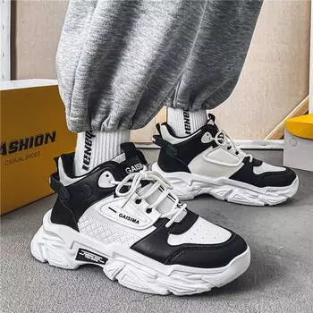 Fashion men s original design of high quality casual platform elevating shoes walking comfortable sports shoes 45
