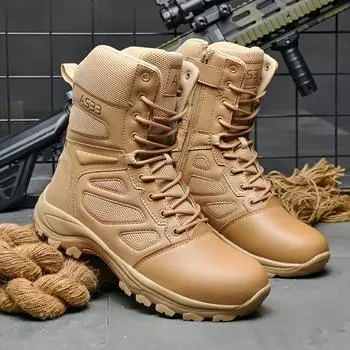 Fashion Men s Plus Size Classic Outdoor Sewing Boots 2024 Leather Men s New Arrival Motorcycle Boots Luxury Brand Men s High Top Shoes 39 чёрный