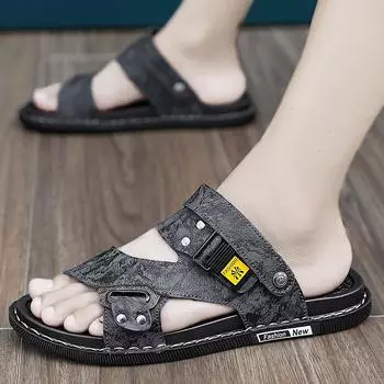 Модные мужские сандалии Модные резиновые легкие сандалии Летние повседневные сандалии на платформе для мужчин Пляжные сандалии Новые удобные тапочки Sandalias Hom 38 коричневый