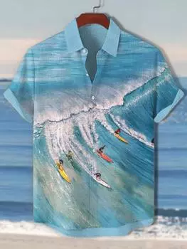 Fashion Men s Shirt 3D Print Short Sleeved Button Down Lapel Shirt For Summer Oversized Tops Casual Shirts For Men S