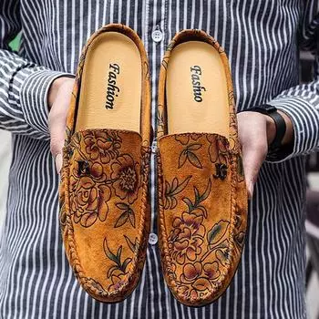Модная мужская обувь, летние полумюли, шлепанцы 2024 года, модные мужские тапочки, оригинальный дизайнер, роскошь, Y2k, дешевая обувь, распродажа, ликвидация стиля 39