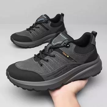 Fashion Men s Shoes Autumn 2025 New Outdoor Casual Shoes Men s Running Fashion Sports Shoes Men s Soft-soled Youth Running Shoes 38-44 38 чёрный