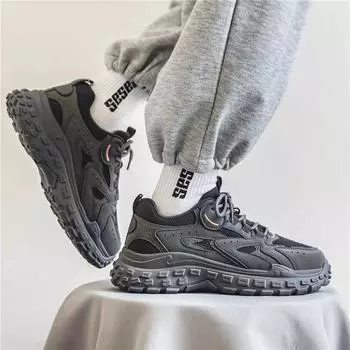 Модная мужская обувь высокого качества, удобная платформа, мужская спортивная обувь для бега, сетчатая дышащая повседневная обувь Zapatillas De Hombre 44 серый