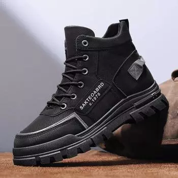 Fashion Men s Shoes Men Casual Soft Sole Walking Shoes Outdoor Sneakers Male Sneakers Student Fashion Trendy Urban Shoes Sports Sneaker 39 чёрный