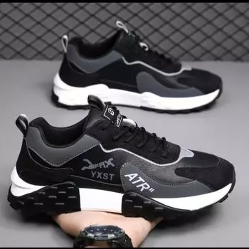 Fashion men s shoes single cotton same cotton shoes sports shoes trendy soft-soled running casual shoes one pedal dad shoes 39 кофейный