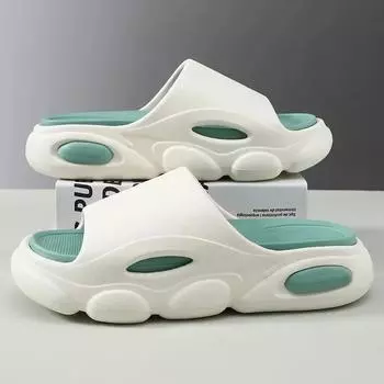 Fashion Men s Slippers Fashion EVA Soft Sole Slippers Outddoor Casual Platform Sandals for Men Summer New Beach Shoes Couple Home Slides 35-36 розовый