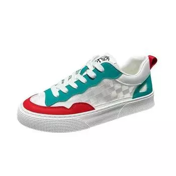 Fashion Men s Sneakers 2024 Autumn New White Shoes Trend Thick Sole Platform Mesh Fashion Lightweight Breathable Lace Up Casual Shoes 39 белый