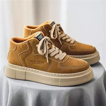 Fashion Men s Sneakers Sports and Leisure Round Toe Men s Autumn Sneakers Skateboard Shoes for Men Loafers Non-Slip Wear-resistant New 39 хаки
