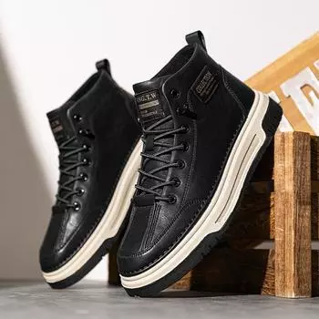 Fashion Men s Snow Boots lace up high top Sneakers Super Warm Plush Women Boots Outdoor Non-slip Hiking Boots Work warm Shoes men 39