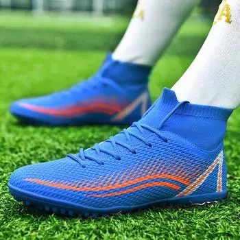 Fashion Men s Soccer Shoes FG/FG Non-Slip Turf Soccer Cleats Personalized Design Train Shoe High Top Sneakers Light Football Boots 35-47 35