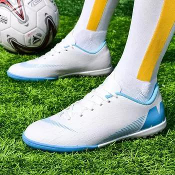 Модные мужские футбольные бутсы FG/TF с нескользящей подошвой, тренировочные бутсы, удобные простые по дизайну кроссовки, повседневные футбольные бутсы 35-45 35