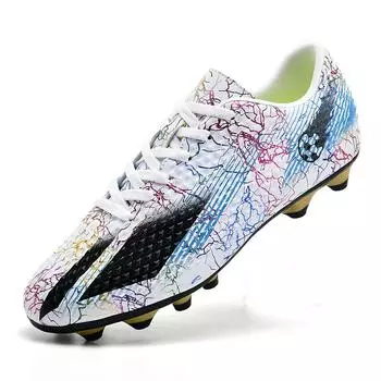 Футбольные бутсы для мужчин FG/TF с нескользящей подошвой, тренировочные бутсы для игры на траве, сверхлегкие кроссовки для улицы, низкие футбольные бутсы для футзала 46 35