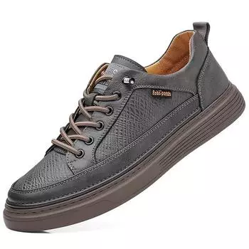 Fashion Men s Sports Casual Sneakers Spring Autumn New British Retro Low Top Shoes Male Versatile Breathable Leather Shoes for Men 38