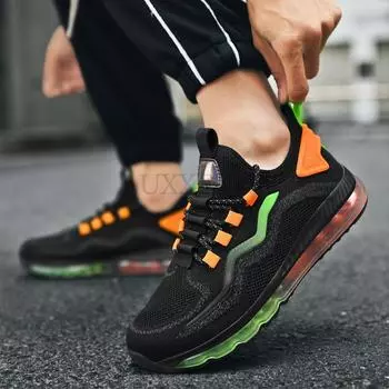 Fashion Men s Summer New Air Cushion Breathable Fashion Shoes Outdoor Sports Athletic Walking Sneakers Student for Men Large Size 39-48 38 белый