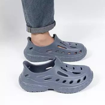 Fashion Men s Summer Shoes New Sandals Men s Outdoor Comfortable Non-slip Ripped Sandals Hollow Breathable Clogs Fashion Beach Slippers 40-41