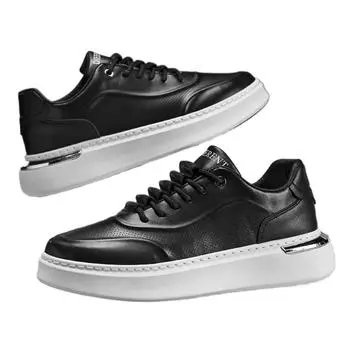 Fashion Men s summer sports mesh shoes black with silver decoration lace-up design comfortable and fashionable versatile soft sole 39 чёрный