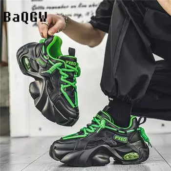 Fashion Men s Thick Bottom Casual Designer Chunky Sneakers High Top Trainers Men Fashion Platform Shoes Breathable Outdoor Sneakers 39