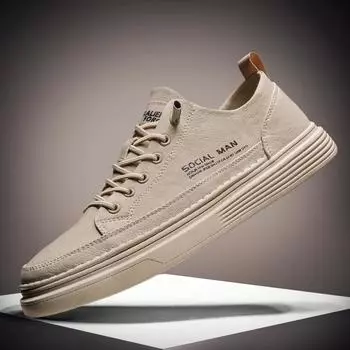 Fashion men s trend board shoes summer 2025 new teenagers wear non-slip breathable casual men s shoes solid color 39