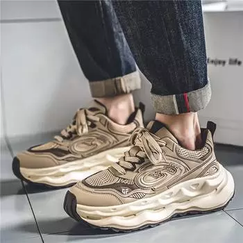 Fashion Men s Trendy Skate Shoes Comfy Non Slip Casual Lace Up Sneakers For Men s Outdoor Activities 39 белый