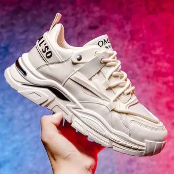 Fashion Men s Versatile Thick Sole Heightened Little White Shoes Korean Edition Fashion Shoes Sports Casual Boys Running Shoes 39 белый