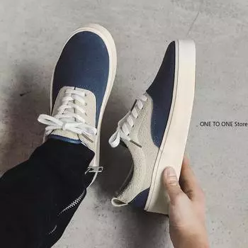 Fashion Men s Vulcanized Shoes Fashion Spring Autumn Men s Shoes Low Cut Student Casual Sports Shoes Sneakers Men Zapatos Para Hombres 39 синий