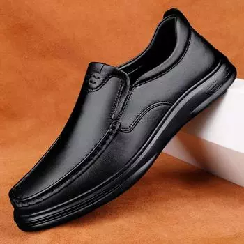 Fashion Men s Wedding Party Shoes slip on Designer Style Dress Shoe Men Brand Business Casual Shoes Slip on Leather Shoes men moccasins 38 чёрный