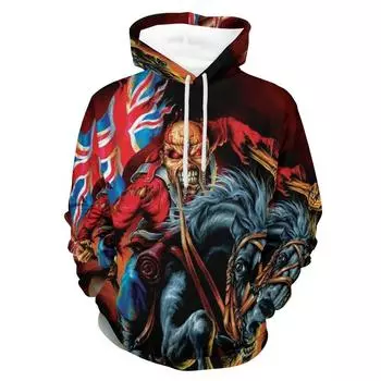 Fashion Men s/Women s Autumn/Winter Casual Loose Warm Hoodie Simulation Animation Style Printed Micro-Fear Style Hoodie S