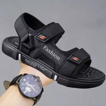 Fashion Men Sandals New Trend Wear Resistant Anti-slip Platform Sandals Deodorant New Trend All Wear Casual Slides Men 7 синий