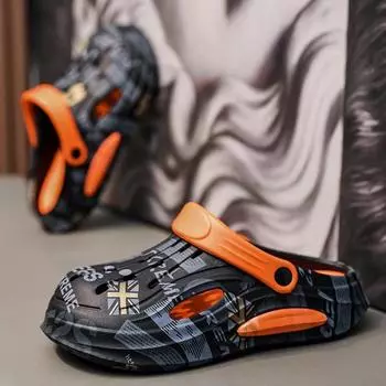 Модные мужские сандалии, легкие сандалии из ЭВА, унисекс, летние пляжные шлепанцы, дышащая мягкая подошва 40 зелёный