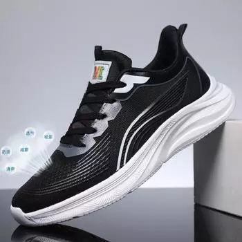Fashion Men Shoes 2024 Summer Breathable Casual Shoes Man Korean Versatile Soft Sole Non-slip Running Shoes Mesh Sneaker Tenis Masculino 39