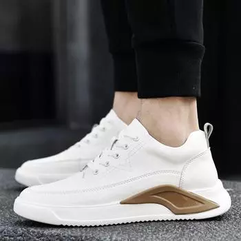Модная мужская обувь Модная мужская повседневная обувь из натуральной кожи Легкая дышащая внутренняя отделка Туфли на плоской подошве Мужские кроссовки для активного отдыха 7