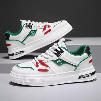 Fashion Men Skateboarding Shoes Flats Hard-Wearing Mens Running Sneakers Comfortable Casual Shoes Platform Leather Male Shoes 39