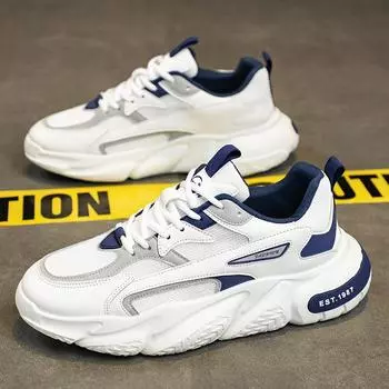 Fashion Men Sneakers Breathable Chunky Sneakers Men Casual Shoes Versatile Slip-ons Soft Dad Shoes Male Trendy 39