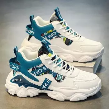 Fashion Men Sneakers Mesh Casual Shoes Lac-up Mens Lightweight Vulcanize Shoes Walking Sneaker Men Shoes 39 синий