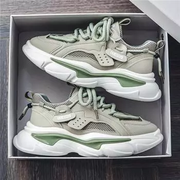 Fashion Men Sneakers Trendy Chunky Sneakers Men Casual Shoes Height Increasing Thick Sole Sports Shoes Male Zapatillas Hombre 39