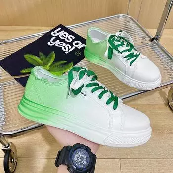 fashion Men Vulcanize Shoes 2024 New Green Canvas Shoes Fashion Design Women Men Sneakers Platform Shoes for Tennis Zapatos Deportivos 39
