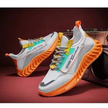 Fashion Mens Shoes Fashion Zapatillas New Versatile Casual Shoes Mesh Breathable Sneaker Light Thick Bottom Comfort Running Shoes Tenis 39