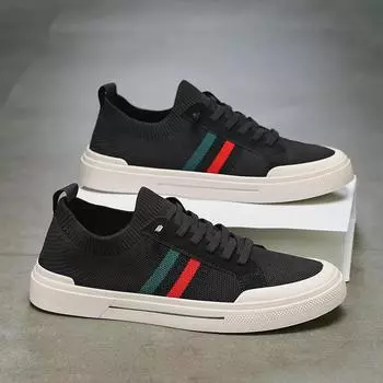 Fashion Mesh Board Shoes Soft Soled Casual Sports Shoes Youth Trend Sneakers Slip-on Canvas Shoe Breathable Men s Shoes 39 бежевый