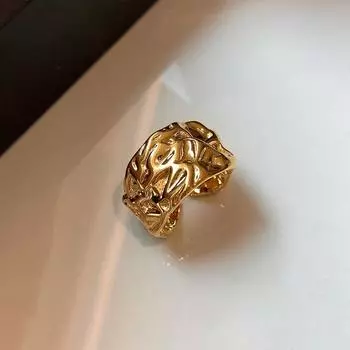 Fashion Metal Leaves Open Adjustable Middle Finger Index Finger Ring Female Accessible Luxury Special-Interest Design Fancy Hand Jewelry Opening [non-adjustable]]