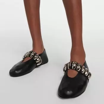 Модные металлические новинки 2024 года женские туфли Мэри Джейн с неглубоким круглым носком балетки женские танцевальные туфли в стиле Лолита 35 белый