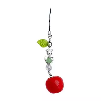Fashion Mini Tomato Star Bead Pendant Phone Straps Lanyard Pocket Keychain Strap Backpack Charm Car Key Decoration Chain 1